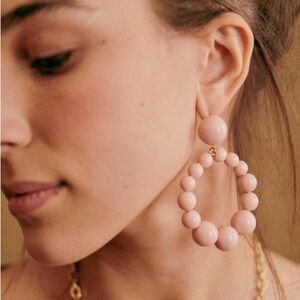 Sézane Charlie Earrings in Rosy Beige